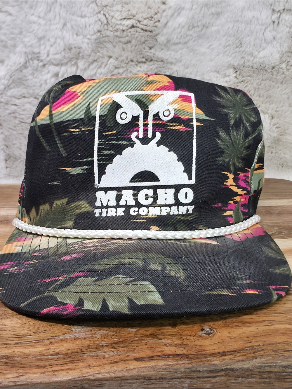 Tropical Snapback Hat - Black & Multicolor